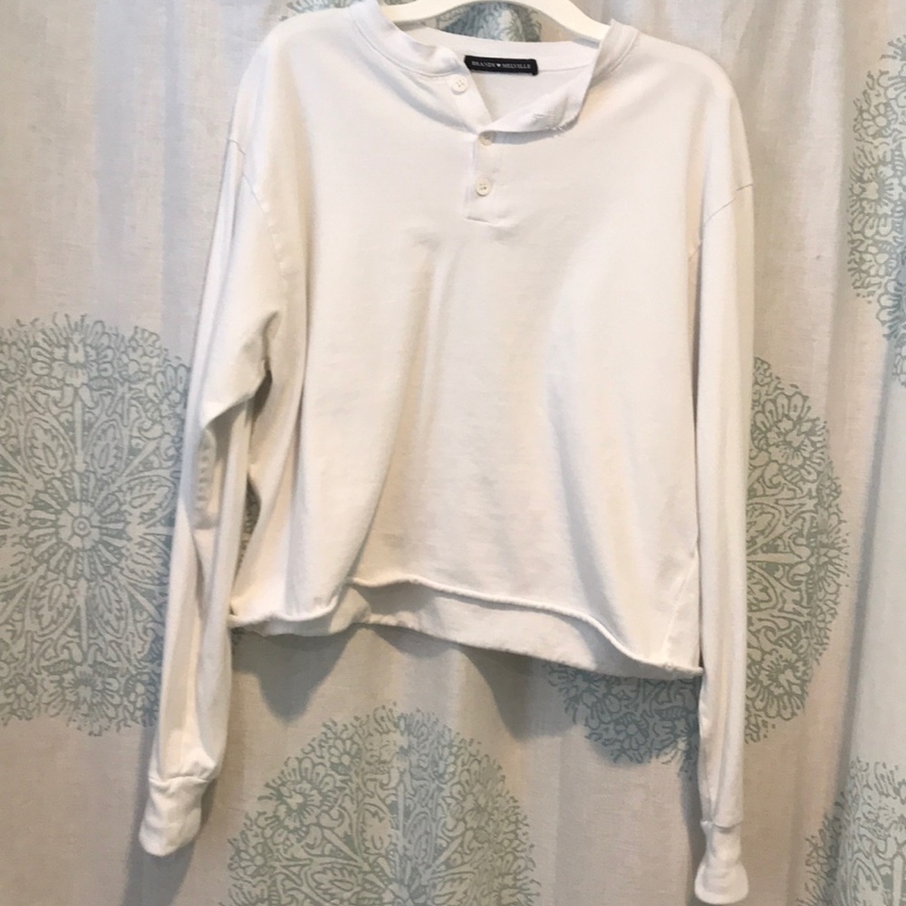 white henley top